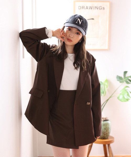 one after another NICE CLAUP(ワンアフターアナザーナイスクラップ)の「セッアップジャケットあり/スタイルアップミニスカパン(その他パンツ・レディース・ブラック/ブラウン/グレー系その他/ブラウン系その他・FREE)」の19枚目の写真