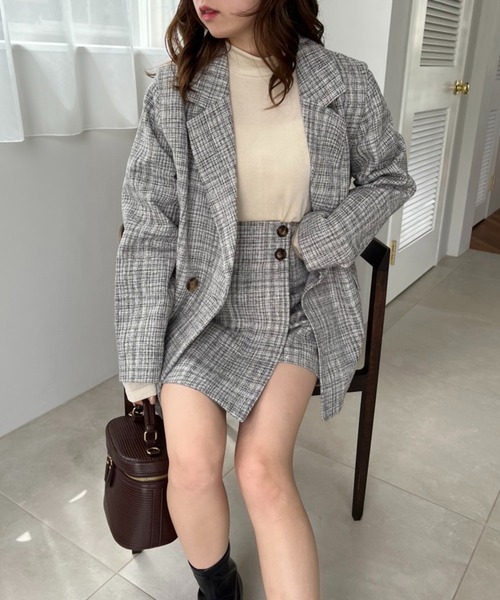 one after another NICE CLAUP(ワンアフターアナザーナイスクラップ)の「セッアップジャケットあり/スタイルアップミニスカパン(その他パンツ・レディース・ブラック/ブラウン/グレー系その他/ブラウン系その他・FREE)」の16枚目の写真