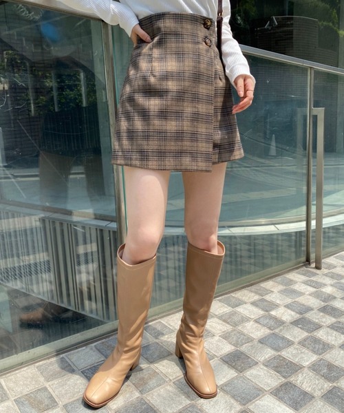 one after another NICE CLAUP(ワンアフターアナザーナイスクラップ)の「セッアップジャケットあり/スタイルアップミニスカパン(その他パンツ・レディース・ブラック/ブラウン/グレー系その他/ブラウン系その他・FREE)」の11枚目の写真