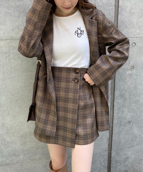 one after another NICE CLAUP(ワンアフターアナザーナイスクラップ)の「セッアップジャケットあり/スタイルアップミニスカパン(その他パンツ・レディース・ブラック/ブラウン/グレー系その他/ブラウン系その他・FREE)」の17枚目の写真