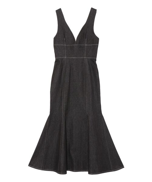 LAGUNAMOON（ラグナムーン）の「ビスチェマーメイドデニムワンピース（ワンピース・レディース・ブラック/ブルー・SMALL/MEDIUM）」の2枚目の写真