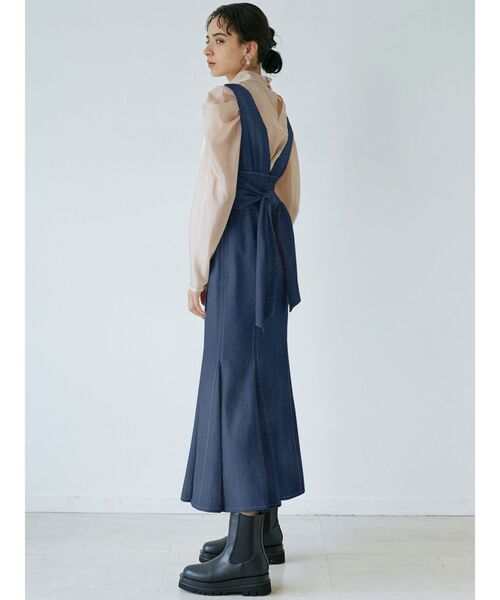 LAGUNAMOON（ラグナムーン）の「ビスチェマーメイドデニムワンピース（ワンピース・レディース・ブラック/ブルー・SMALL/MEDIUM）」の16枚目の写真