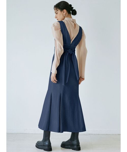 LAGUNAMOON（ラグナムーン）の「ビスチェマーメイドデニムワンピース（ワンピース・レディース・ブラック/ブルー・SMALL/MEDIUM）」の17枚目の写真