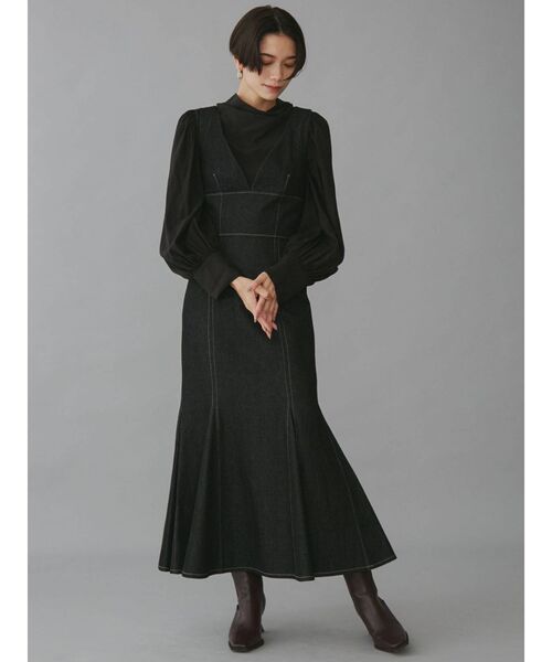 LAGUNAMOON（ラグナムーン）の「ビスチェマーメイドデニムワンピース（ワンピース・レディース・ブラック/ブルー・SMALL/MEDIUM）」の20枚目の写真