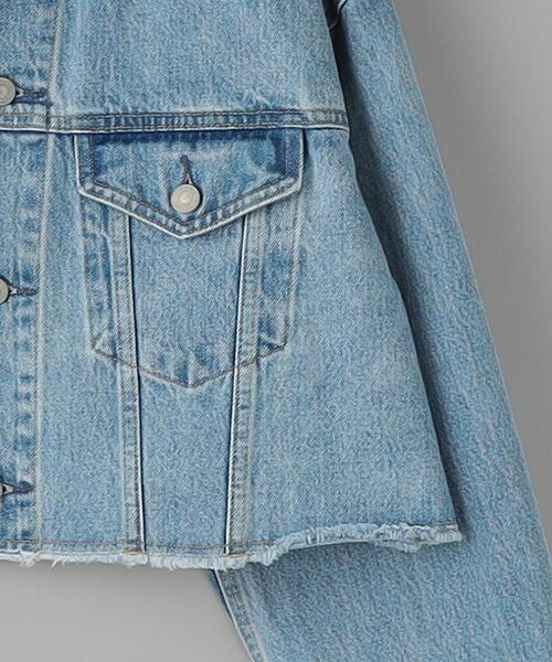 BEAUTY&YOUTH UNITED ARROWS（ビューティーアンドユースユナイテッドアローズ）の「コットンデニム ブリーチ ショート ジャケット -ウォッシャブル-（デニムジャケット・レディース・ブラック/コバルトブルー・FREE）」の9枚目の写真