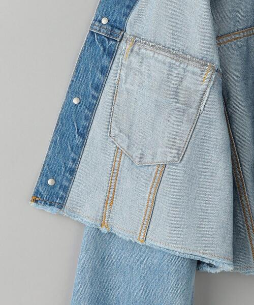 BEAUTY&YOUTH UNITED ARROWS（ビューティーアンドユースユナイテッドアローズ）の「コットンデニム ブリーチ ショート ジャケット -ウォッシャブル-（デニムジャケット・レディース・ブラック/コバルトブルー・FREE）」の14枚目の写真