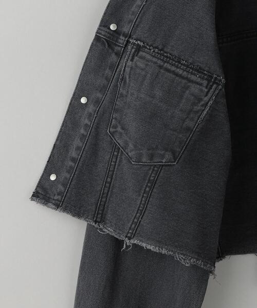BEAUTY&YOUTH UNITED ARROWS（ビューティーアンドユースユナイテッドアローズ）の「コットンデニム ブリーチ ショート ジャケット -ウォッシャブル-（デニムジャケット・レディース・ブラック/コバルトブルー・FREE）」の20枚目の写真