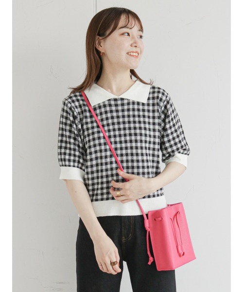 ehka sopo(エヘカソポ)の「ドロストショルダーバッグ(ショルダーバッグ・レディース・オレンジ/ピンク/ブラック・フリ-)」の17枚目の写真