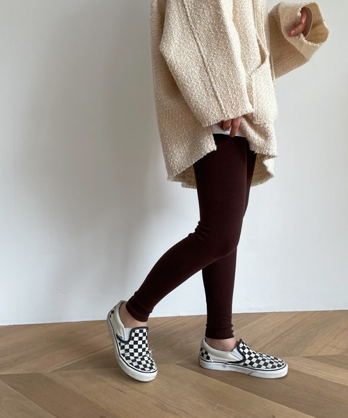 CANAL JEAN（キャナルジーン）の「El mar(エルマール) あったか起毛レギンス（レギンス/スパッツ・レディース・チャコールグレー/ブラック/ベージュ/ブラウン/アイボリー・ONE SIZE）」の4枚目の写真