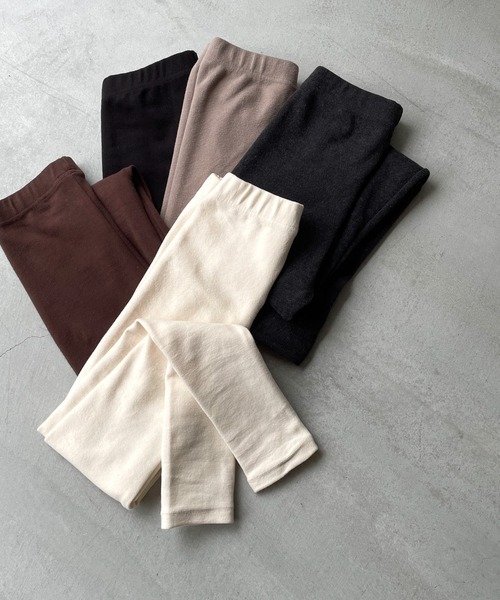 CANAL JEAN（キャナルジーン）の「El mar(エルマール) あったか起毛レギンス（レギンス/スパッツ・レディース・チャコールグレー/ブラック/ベージュ/ブラウン/アイボリー・ONE SIZE）」の2枚目の写真