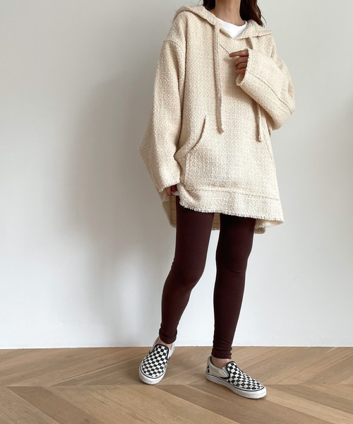 CANAL JEAN（キャナルジーン）の「El mar(エルマール) あったか起毛レギンス（レギンス/スパッツ・レディース・チャコールグレー/ブラック/ベージュ/ブラウン/アイボリー・ONE SIZE）」の14枚目の写真