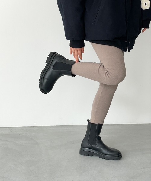 CANAL JEAN（キャナルジーン）の「El mar(エルマール) あったか起毛レギンス（レギンス/スパッツ・レディース・チャコールグレー/ブラック/ベージュ/ブラウン/アイボリー・ONE SIZE）」の15枚目の写真