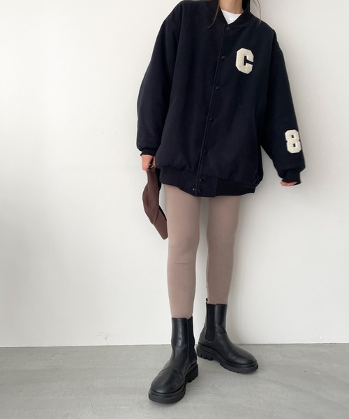 CANAL JEAN（キャナルジーン）の「El mar(エルマール) あったか起毛レギンス（レギンス/スパッツ・レディース・チャコールグレー/ブラック/ベージュ/ブラウン/アイボリー・ONE SIZE）」の16枚目の写真