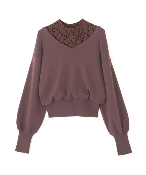 PROPORTION BODY DRESSING(プロポーションボディドレッシング)の「レースドッキングニット/1212270505(ニット/セーター・レディース・ブラウン/グレー/グレー系その他・FREE)」の14枚目の写真