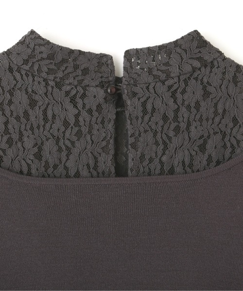 PROPORTION BODY DRESSING(プロポーションボディドレッシング)の「レースドッキングニット/1212270505(ニット/セーター・レディース・ブラウン/グレー/グレー系その他・FREE)」の17枚目の写真