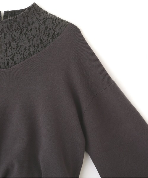 PROPORTION BODY DRESSING(プロポーションボディドレッシング)の「レースドッキングニット/1212270505(ニット/セーター・レディース・ブラウン/グレー/グレー系その他・FREE)」の20枚目の写真