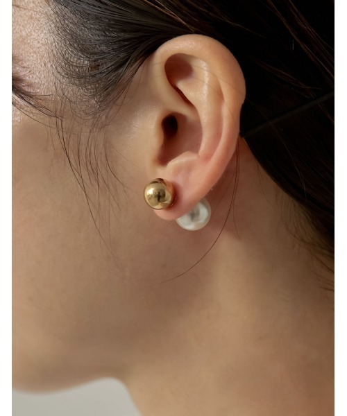 Re:EDIT（リエディ）の「[神山まりあさん着用]2WAYプチパールバックキャッチピアス（ピアス（片耳用）・レディース・ゴールド・FREE）」の6枚目の写真