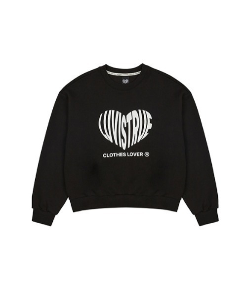 トレーナー スウェット A'GEM/9 × .kom 「LUV IS TRUE/ラブ イズ トゥルー」LOGO MTM /ロゴスウェットシャツ レディ LUVISTRUE トレーナー スウェット A'GEM/9 × .kom 「LUV IS TRUE
