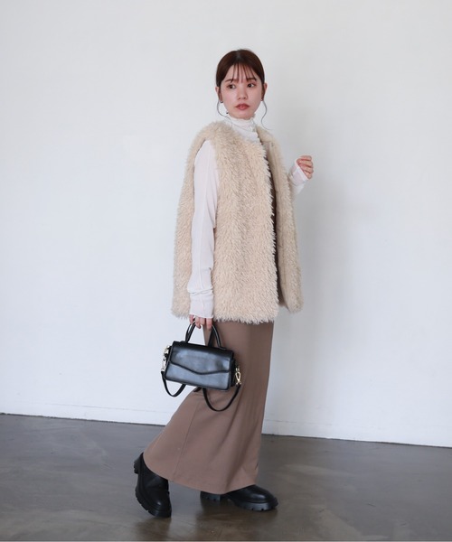 シープジップ フェイクファーベスト お値下げしました╰(*´︶`*)╯♡ Fファーベスト|ems excite | RETRO GIRL ONLINE STORE レトロ