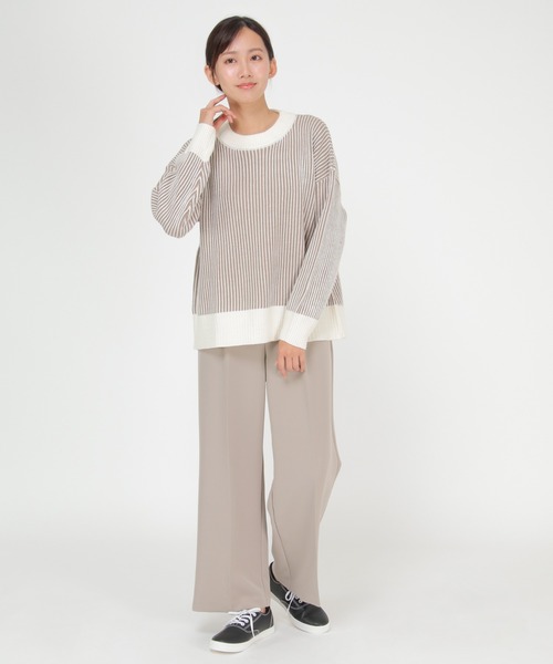 IKKA LOUNGE(イッカラウンジ)の「【BeasySmart】ウォッシャブルワイドパンツ(その他パンツ・レディース・ブラック/ブラウン・L/M)」の9枚目の写真