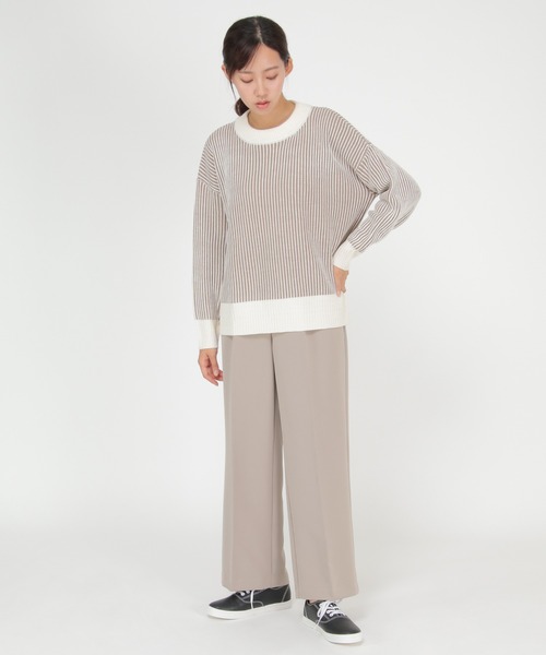 IKKA LOUNGE(イッカラウンジ)の「【BeasySmart】ウォッシャブルワイドパンツ(その他パンツ・レディース・ブラック/ブラウン・L/M)」の20枚目の写真