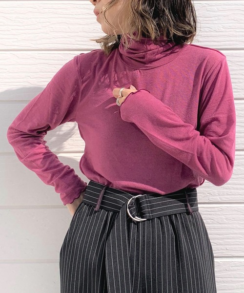 Q(キュー)の「マシュマロタートル(Tシャツ/カットソー・レディース・ブラック/アイボリー/オレンジ/ベージュ/ピンク・MEDIUM)」の1枚目の写真
