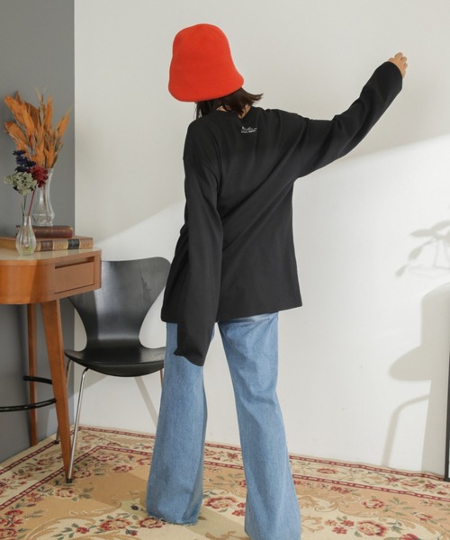 ROSE BUD(ローズバッド)の「フォトプリントロンTee(Tシャツ/カットソー・レディース・オレンジ/ホワイト/ブラック・FREE)」の7枚目の写真