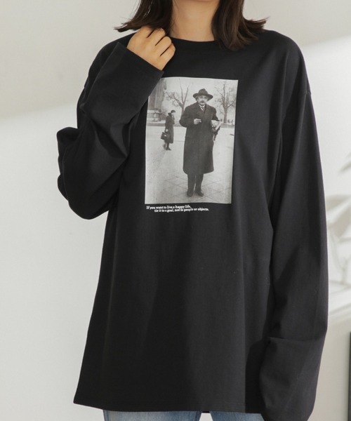 ROSE BUD(ローズバッド)の「フォトプリントロンTee(Tシャツ/カットソー・レディース・オレンジ/ホワイト/ブラック・FREE)」の12枚目の写真