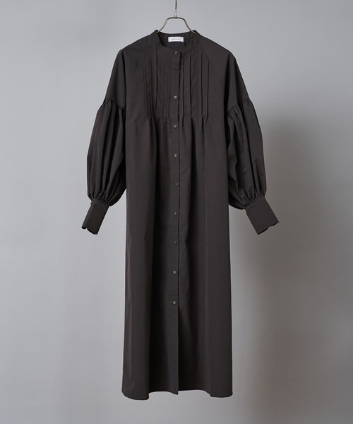 INTER FACTORY（インターファクトリー）の「ファッションインフルエンサー MAIKO - ランタンスリーブシャツワンピース（シャツワンピース・レディース・チャコール/ホワイト・SMALL/MEDIUM）」の19枚目の写真