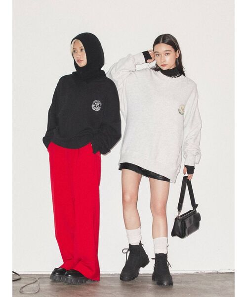 EMODA（エモダ）の「ニットフードウォーマー（ニットキャップ/ビーニー・レディース・ブラック/グレー・FREE）」の5枚目の写真