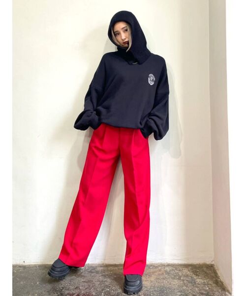 EMODA（エモダ）の「ニットフードウォーマー（ニットキャップ/ビーニー・レディース・ブラック/グレー・FREE）」の8枚目の写真