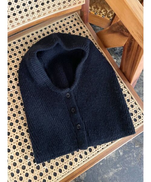 EMODA（エモダ）の「ニットフードウォーマー（ニットキャップ/ビーニー・レディース・ブラック/グレー・FREE）」の16枚目の写真