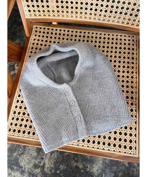 EMODA（エモダ）の「ニットフードウォーマー（ニットキャップ/ビーニー・レディース・ブラック/グレー・FREE）」の17枚目の写真