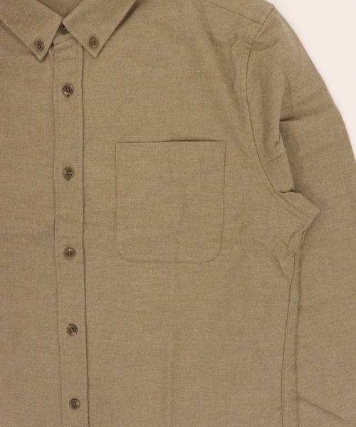 GIORDANO（ジョルダーノ）の「[ GIORDANO ]ヘビーオンスフランネルシャツ (ユニセックス)（シャツ/ブラウス・メンズ・カーキ/グリーン・MEDIUM/LARGE/X-LARGE）」の8枚目の写真