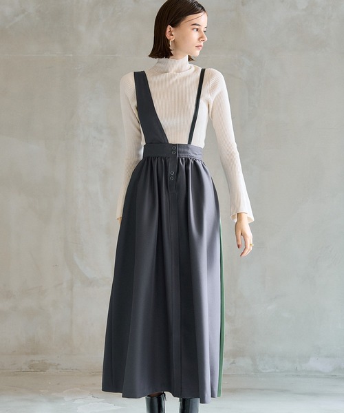 casane（カサネ）の「2WAYアシメプリーツジャンスカ（スカート・レディース・グレー/ブラウン・2/1）」の15枚目の写真