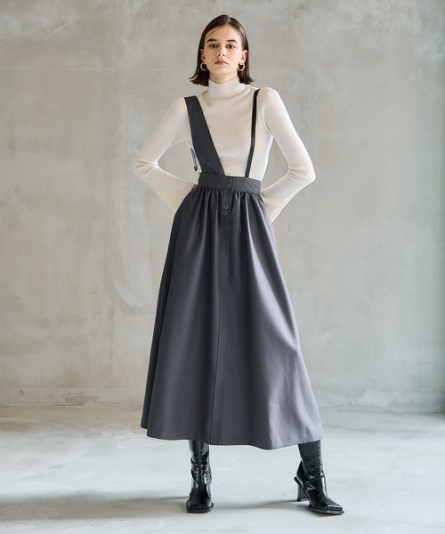 casane（カサネ）の「2WAYアシメプリーツジャンスカ（スカート・レディース・グレー/ブラウン・2/1）」の11枚目の写真