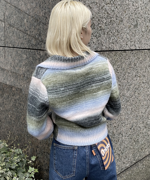 Oriens JOURNAL STANDARD（オリエンス ジャーナルスタンダード）の「Gradation Color Knit CD / グラデーションカラーニット（ニット/セーター・レディース・ピンク/ブルー・FREE）」の15枚目の写真