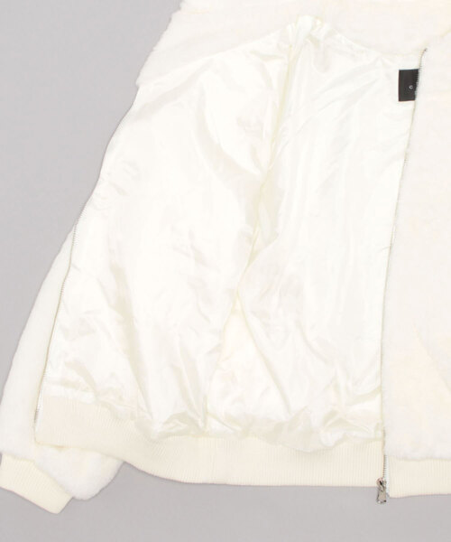 clear（クリア）の「ショート丈ファーブルゾン（ブルゾン・レディース・ブラック/アイボリー/ピンク・F）」の11枚目の写真