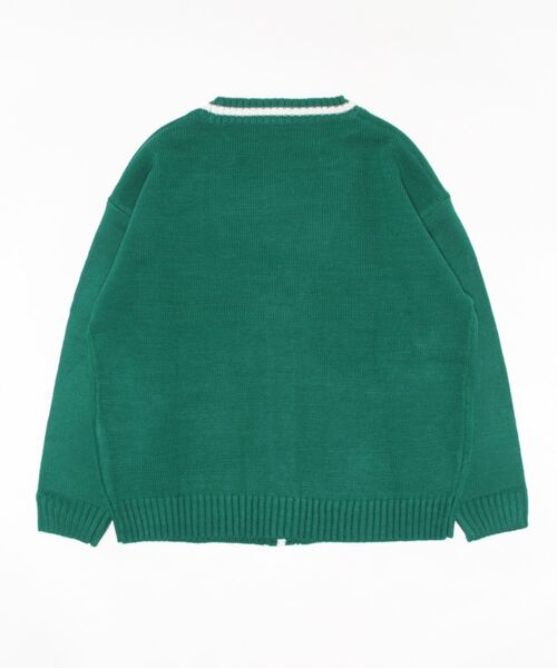 repipi armario（レピピ アルマリオ）の「【repipi armario / レピピアルマリオ】キッズルーズカラーカーディガン　ニット　セーター　Vネック（ニット/セーター・キッズ・グリーン/ネイビー/ピンク/オフホワイト・170/160/150/140）」の5枚目の写真