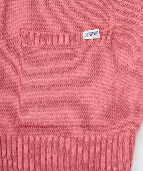 repipi armario（レピピ アルマリオ）の「【repipi armario / レピピアルマリオ】キッズルーズカラーカーディガン　ニット　セーター　Vネック（ニット/セーター・キッズ・グリーン/ネイビー/ピンク/オフホワイト・170/160/150/140）」の8枚目の写真