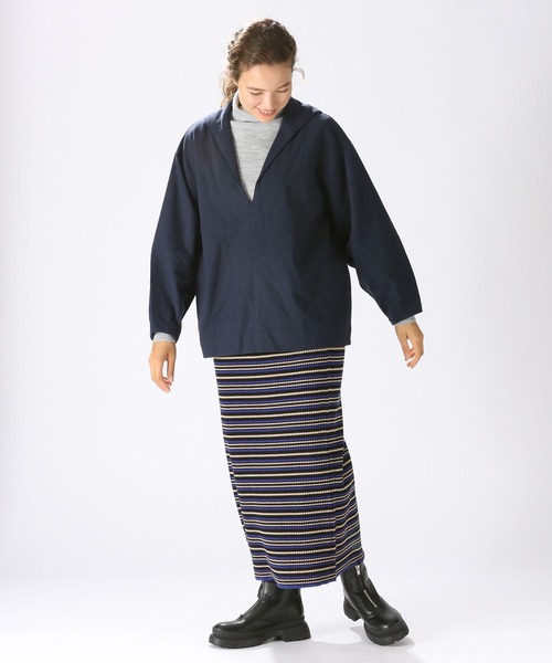 niko and...（ニコアンド）の「ウールコンセーラーブラウス（シャツ/ブラウス・レディース・ネイビー/グレー・FREE）」の13枚目の写真