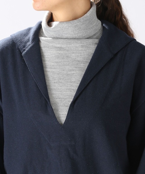 niko and...（ニコアンド）の「ウールコンセーラーブラウス（シャツ/ブラウス・レディース・ネイビー/グレー・FREE）」の3枚目の写真