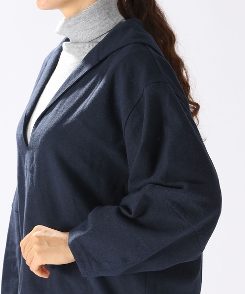niko and...（ニコアンド）の「ウールコンセーラーブラウス（シャツ/ブラウス・レディース・ネイビー/グレー・FREE）」の4枚目の写真