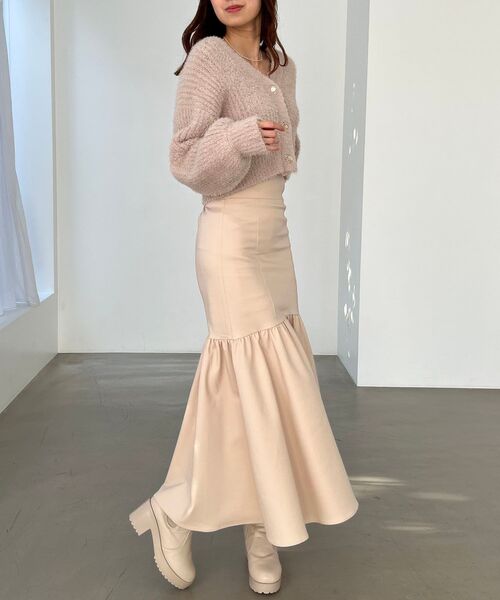 MAJESTIC LEGON(マジェスティックレゴン)の「ギャザーマーメイドスカート(スカート・レディース・ブラック/アイボリー/モカ・SMALL/MEDIUM)」の18枚目の写真