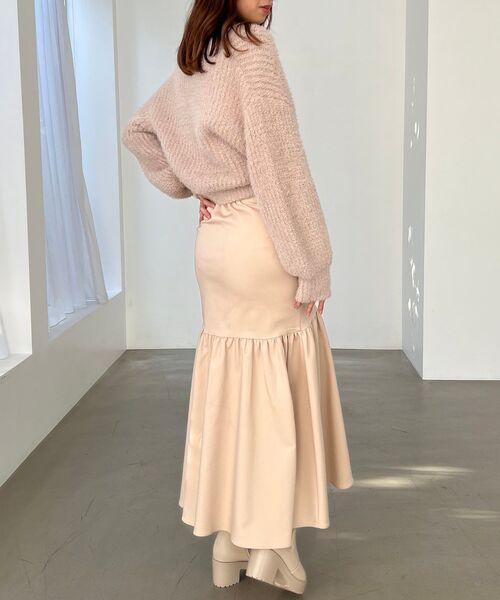 MAJESTIC LEGON(マジェスティックレゴン)の「ギャザーマーメイドスカート(スカート・レディース・ブラック/アイボリー/モカ・SMALL/MEDIUM)」の9枚目の写真