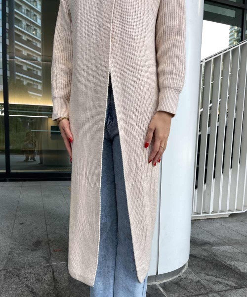 esutoreja（エストレジャ）の「デザインロングハイネックニット（ニット/セーター・レディース・ブラック/ブラウン/ベージュ・FREE）」の12枚目の写真