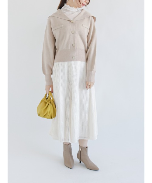 Te chichi(テチチ)の「セーラーカラーニットカーディガン(カーディガン/ボレロ・レディース・ブラック/ベージュ・フリ-)」の10枚目の写真