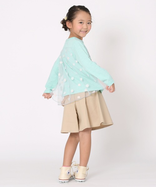 trois lapins kp（トロワラパンケーピー）の「チュールドッキング 長袖Tシャツ(110～130)（Tシャツ/カットソー・キッズ・ミント・110cm/120cm/130cm）」の7枚目の写真