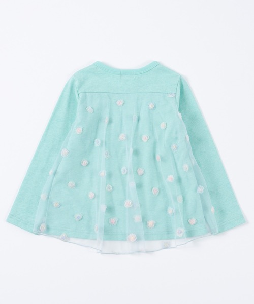 trois lapins kp（トロワラパンケーピー）の「チュールドッキング 長袖Tシャツ(110～130)（Tシャツ/カットソー・キッズ・ミント・110cm/120cm/130cm）」の3枚目の写真