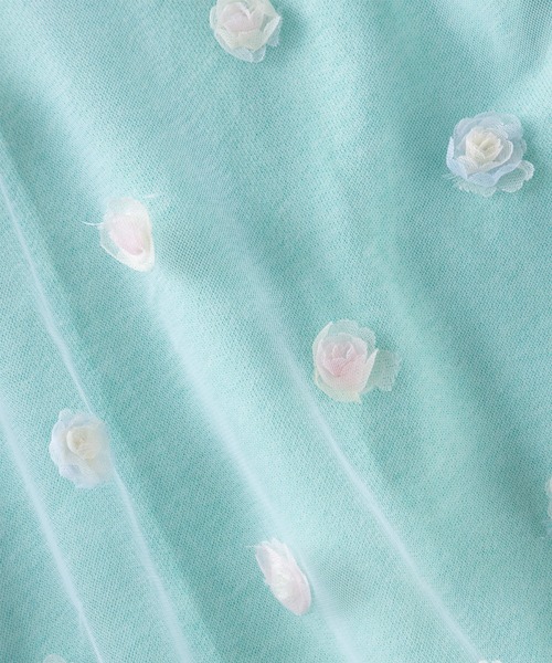 trois lapins kp（トロワラパンケーピー）の「チュールドッキング 長袖Tシャツ(110～130)（Tシャツ/カットソー・キッズ・ミント・110cm/120cm/130cm）」の6枚目の写真